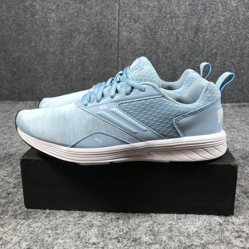 Puma NRGY Fit+ Shoes Mens Size‎ 7 Light Blue Mesh Running Sneakers 190556-14
